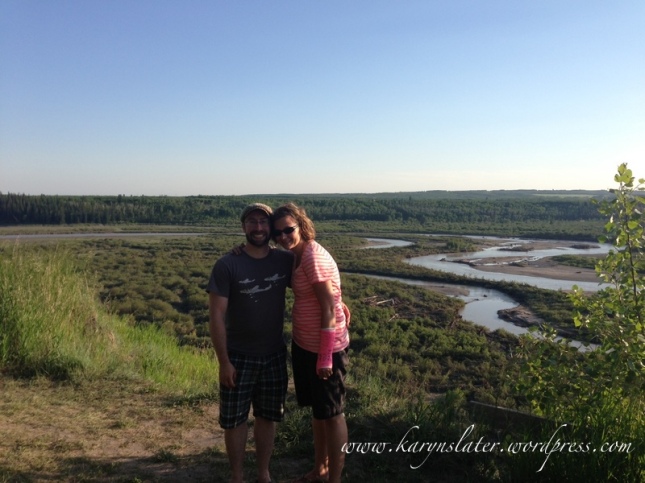 On Canada Day we went to North Glenmore Park for a picnic.  Isn't the backdrop beautiful?!  Our city is awesome!